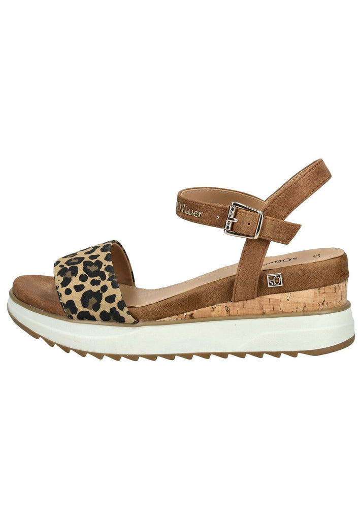 Sandalen s.Oliver Sandalen Lederimitat Leopard