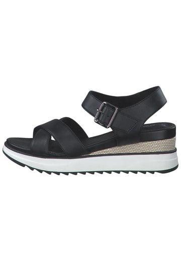 Sandalen s.Oliver Sandalen Lederimitat Schwarz