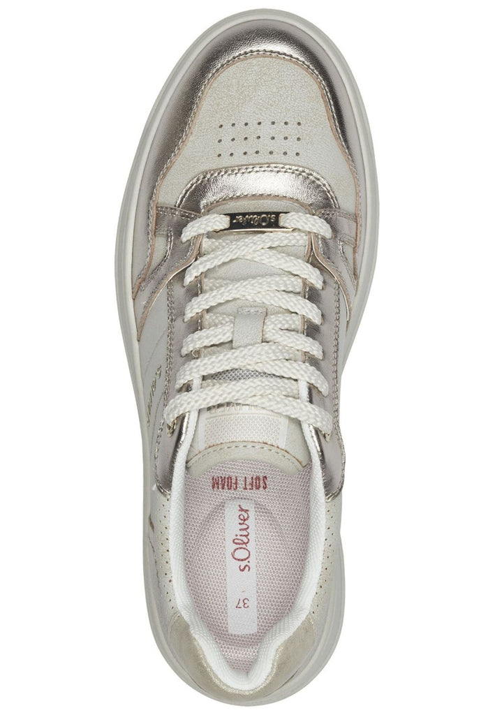 s.Oliver Sneaker Leder/Synthetik Champagne