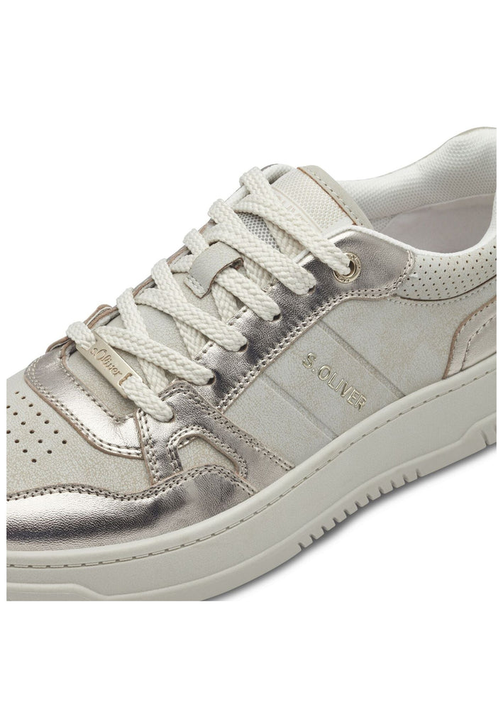 s.Oliver Sneaker Leder/Synthetik Champagne
