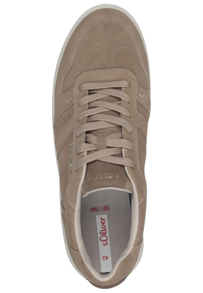 s.Oliver Sneaker Leder/Synthetik Taupe
