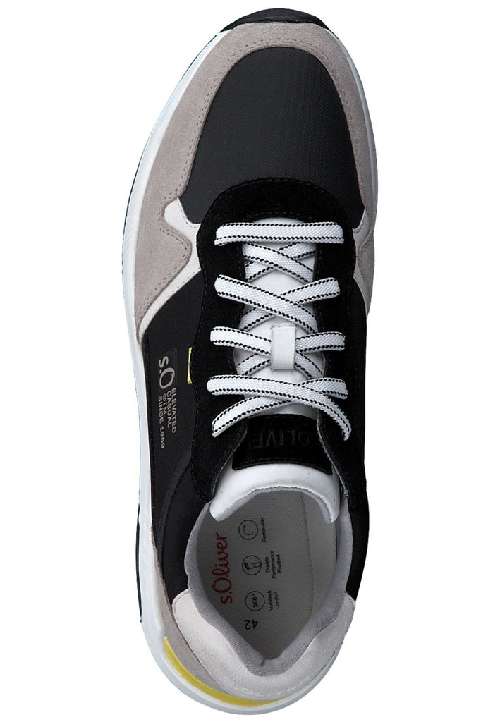 s.Oliver Sneaker Leder/Textil Schwarz Kombi