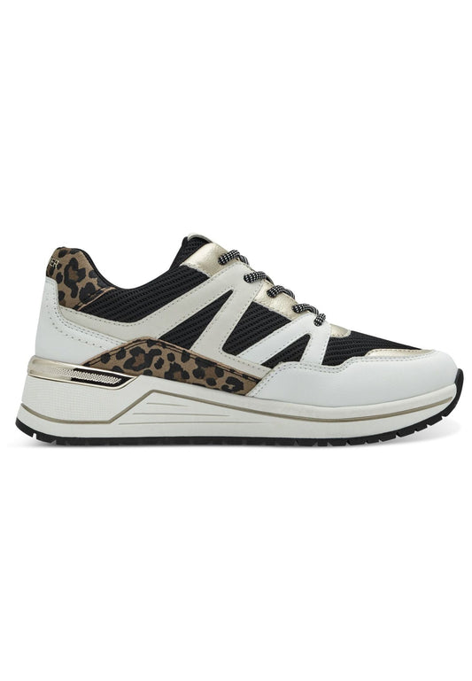 s.Oliver Sneaker Leder/Textil Weiß/Schwarz