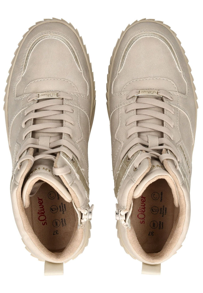 s.Oliver Sneaker Lederimitat Cream
