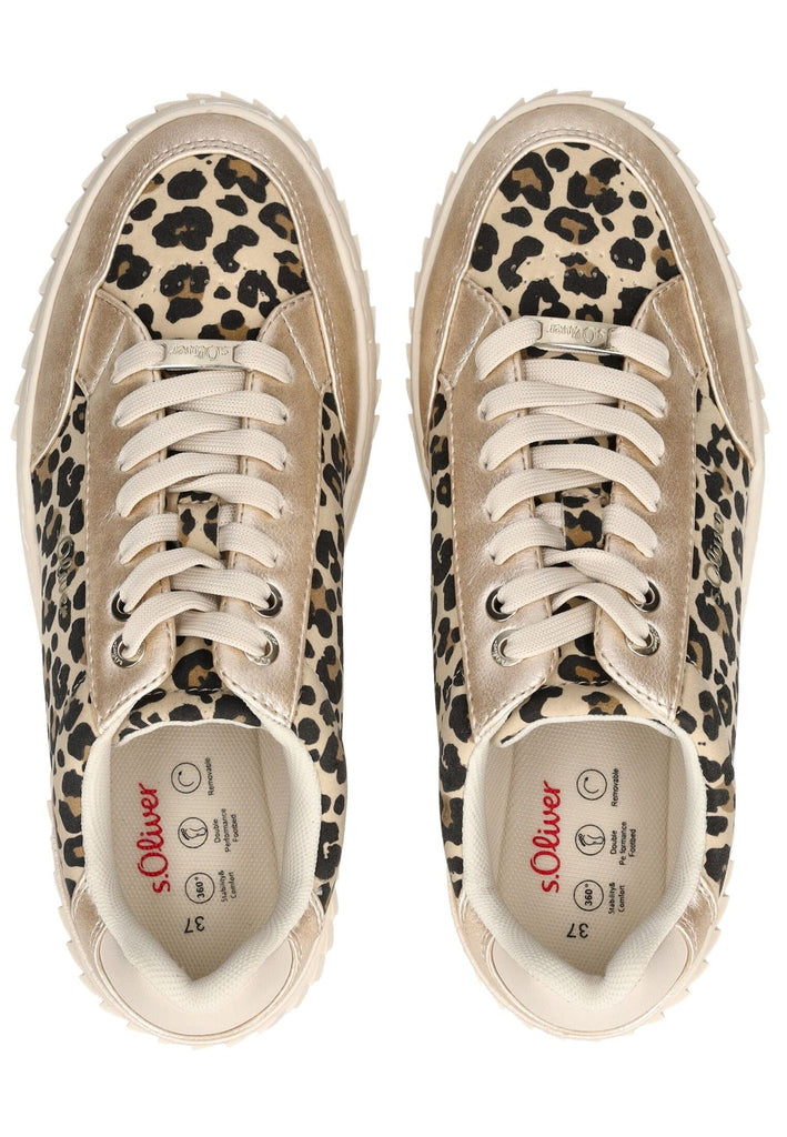 s.Oliver Sneaker Lederimitat Leopard