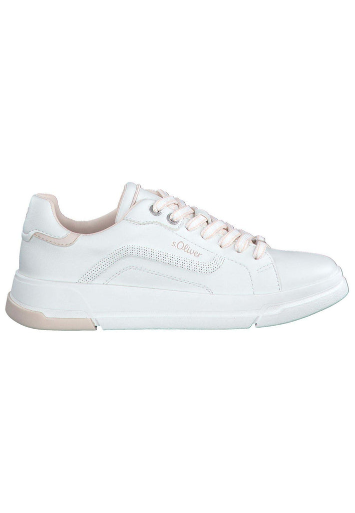 s.Oliver Sneaker Lederimitat Weiß/Rosa