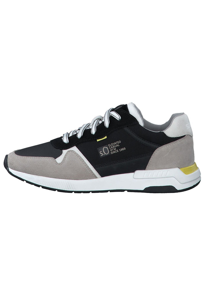 Sneaker s.Oliver Sneaker Leder/Textil Schwarz Kombi