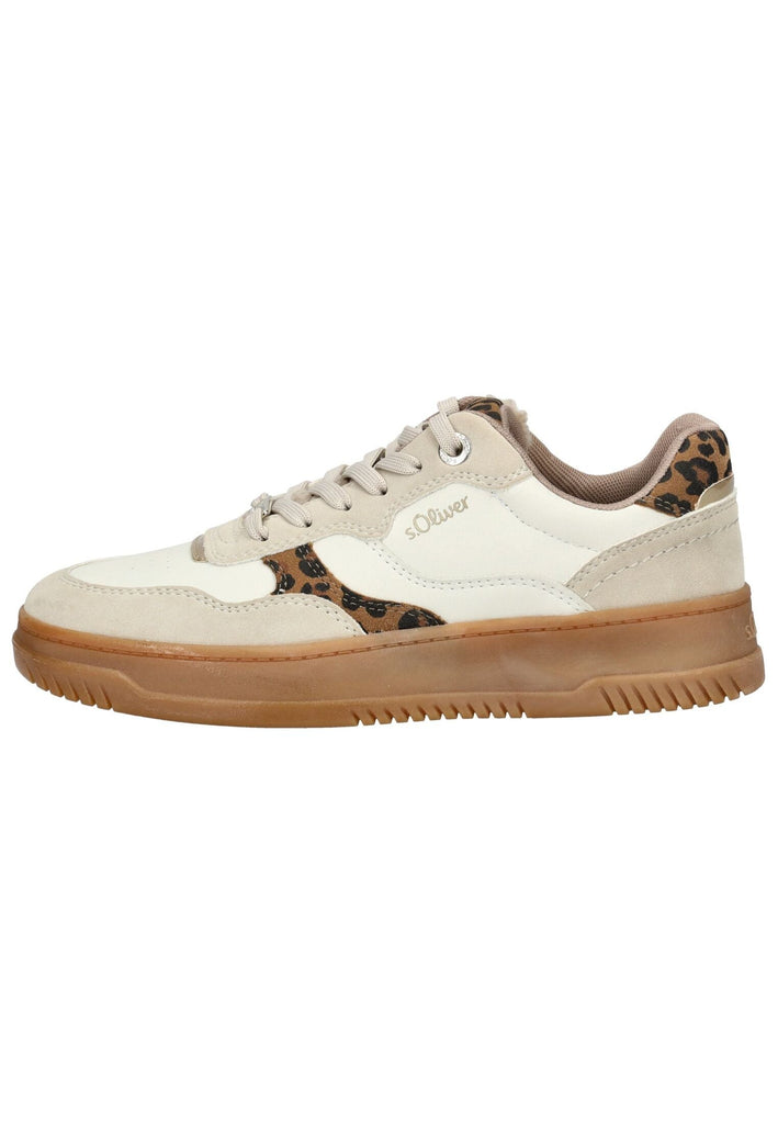 Sneaker s.Oliver Sneaker Lederimitat/Textil Beige/Braun