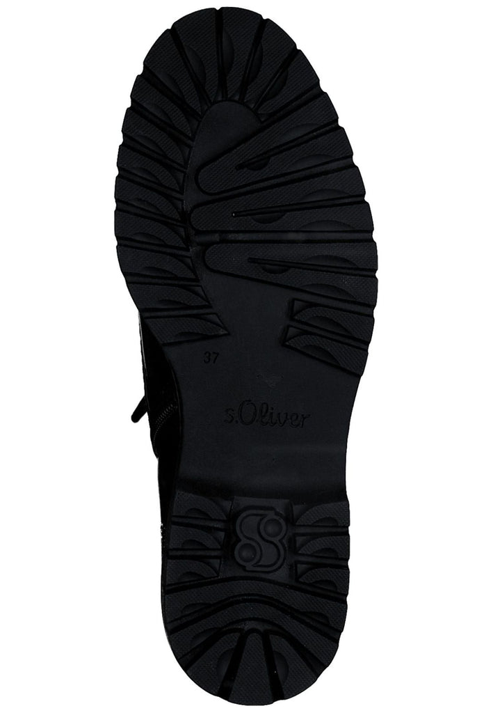 s.Oliver Stiefel Lederimitat Schwarz