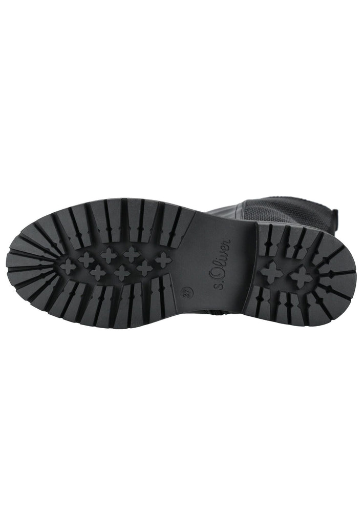 s.Oliver Stiefel Lederimitat Schwarz Warmfutter