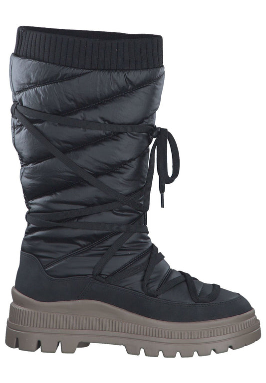 s.Oliver Stiefel Lederimitat/Textil Black
