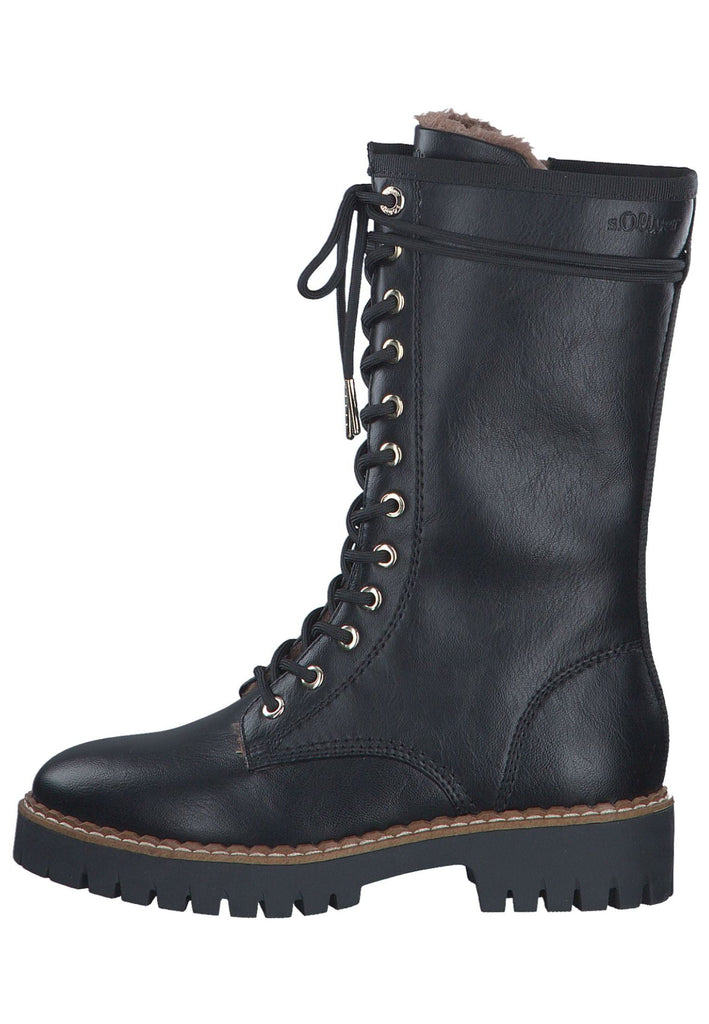 Stiefel s.Oliver Stiefel Lederimitat Schwarz