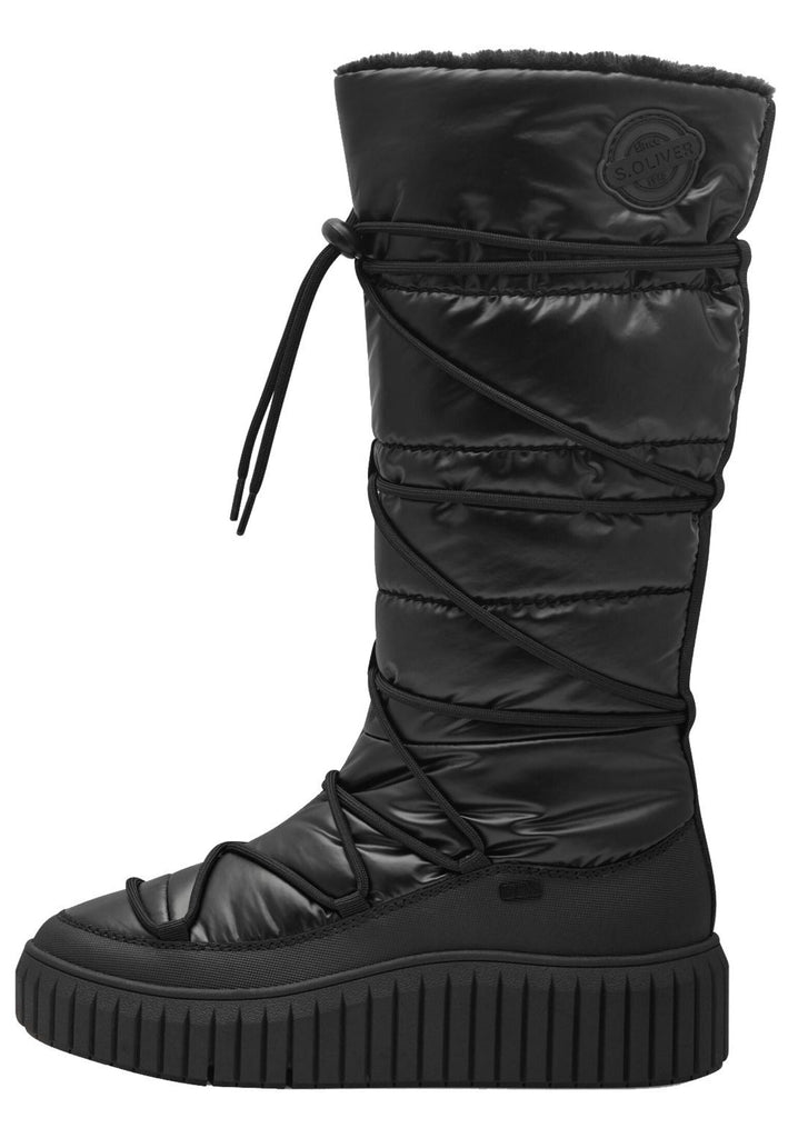 Stiefel s.Oliver Stiefel Lederimitat/Textil Schwarz Warmfutter