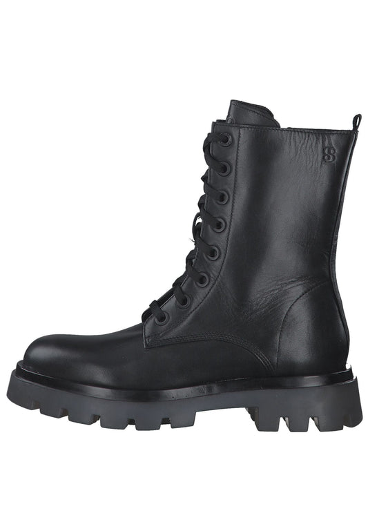 s.Oliver Stiefelette Leder Schwarz