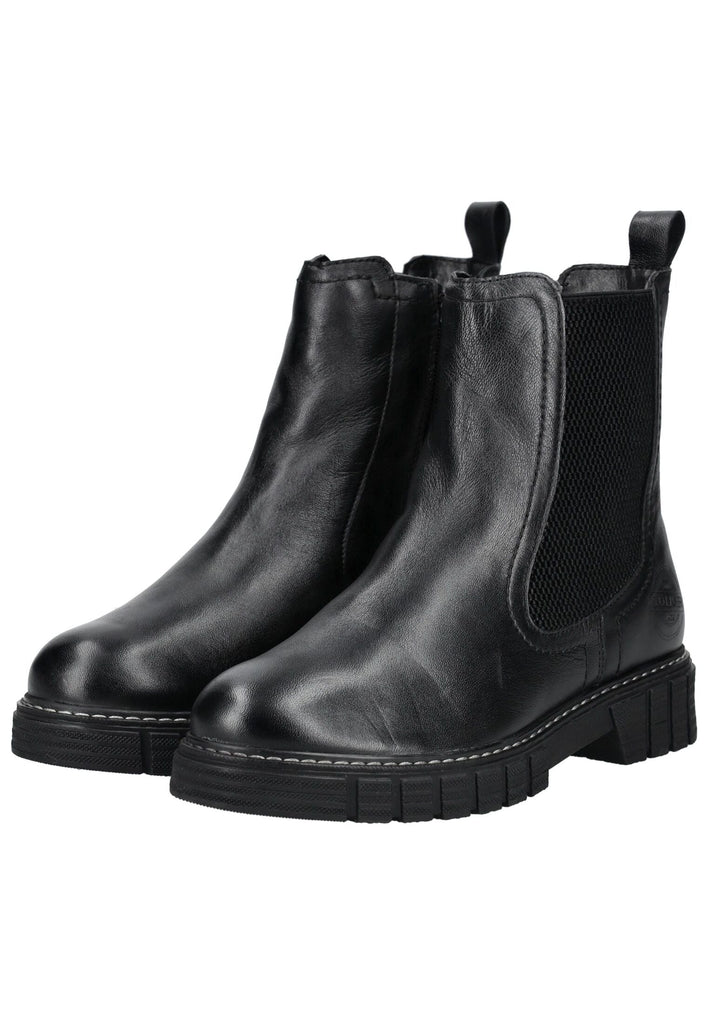 s.Oliver Stiefelette Leder/Textil Schwarz
