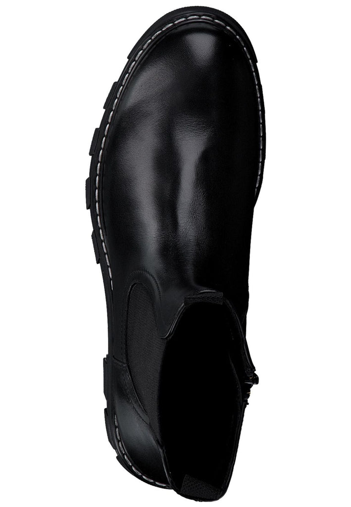 s.Oliver Stiefelette Leder/Textil Schwarz