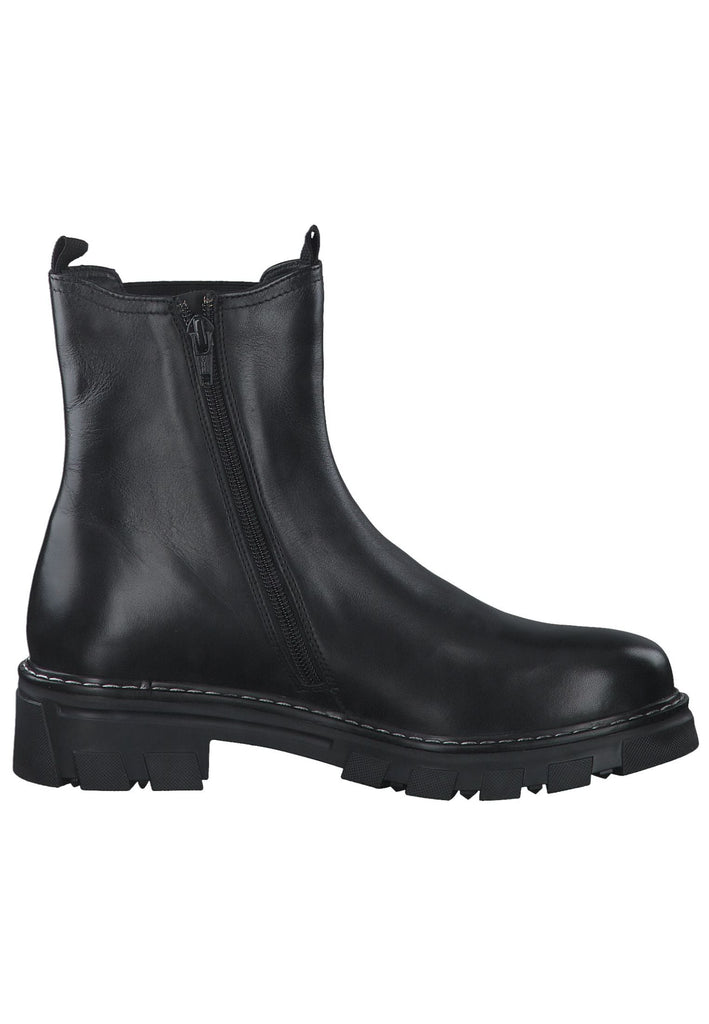 s.Oliver Stiefelette Leder/Textil Schwarz