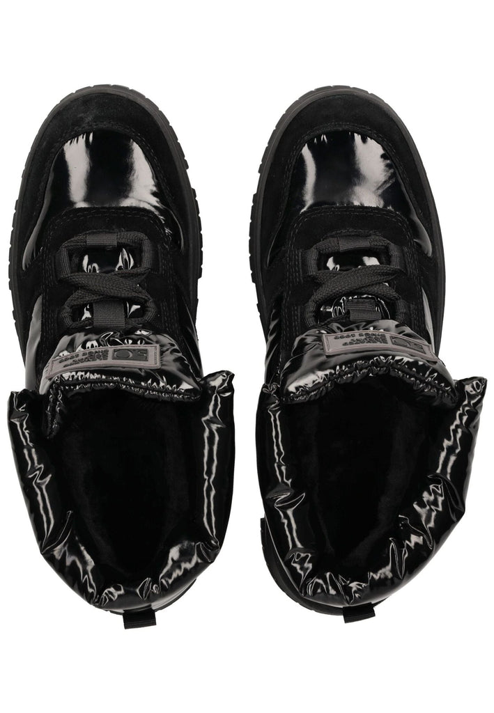 s.Oliver Stiefelette Leder/Textil Schwarz Warmfutter