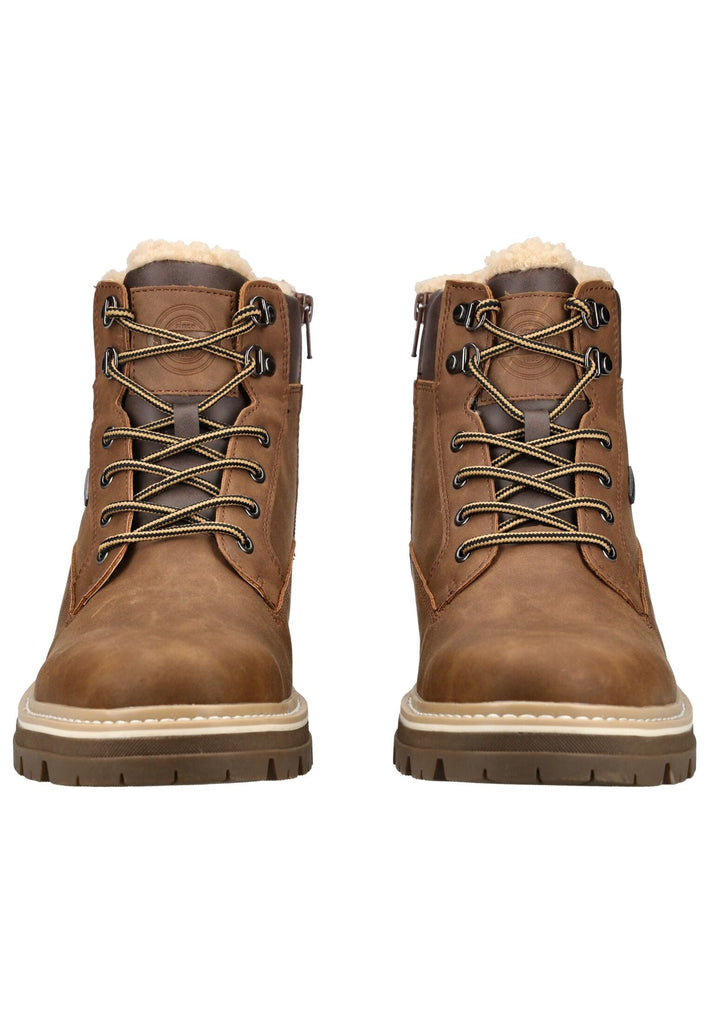 s.Oliver Stiefelette Lederimitat Braun Warmfutter