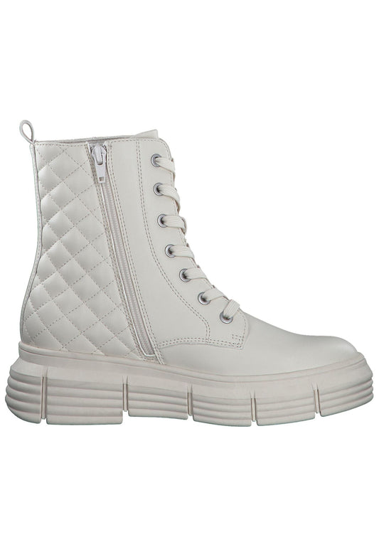 s.Oliver Stiefelette Lederimitat Cream