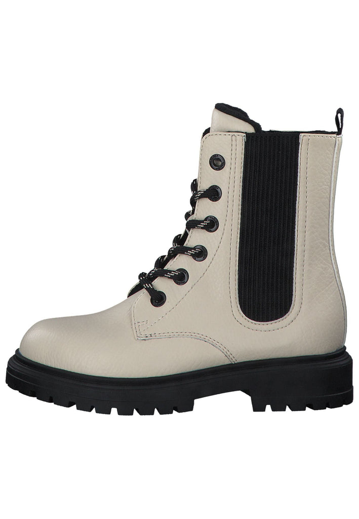 s.Oliver Stiefelette Lederimitat Cream