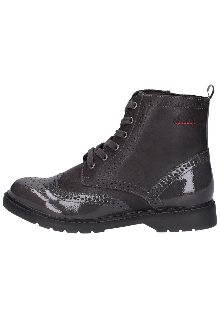 s.Oliver Stiefelette Lederimitat Graphite