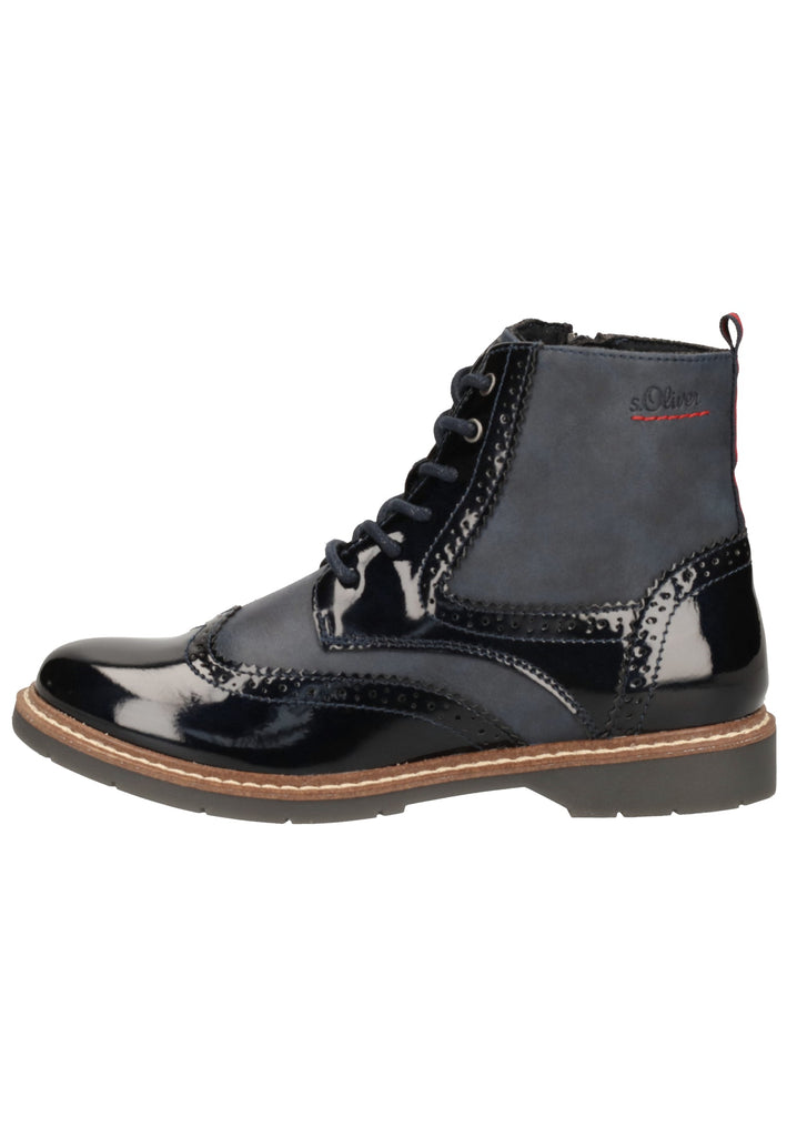 s.Oliver Stiefelette Lederimitat Navy