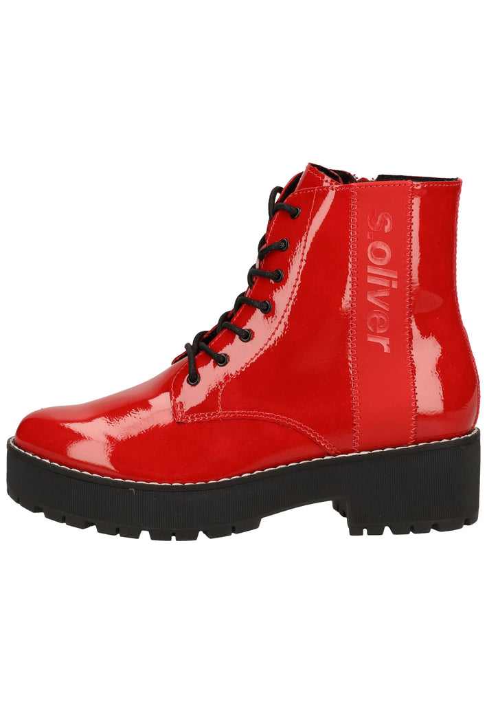 s.Oliver Stiefelette Lederimitat Rot