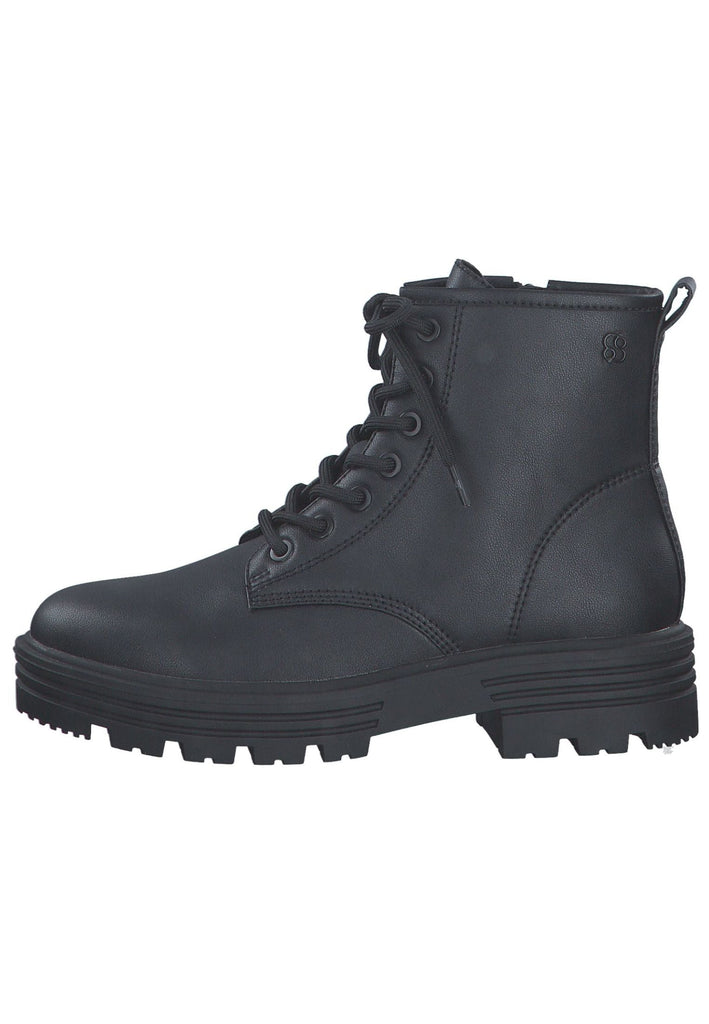 s.Oliver Stiefelette Lederimitat Schwarz