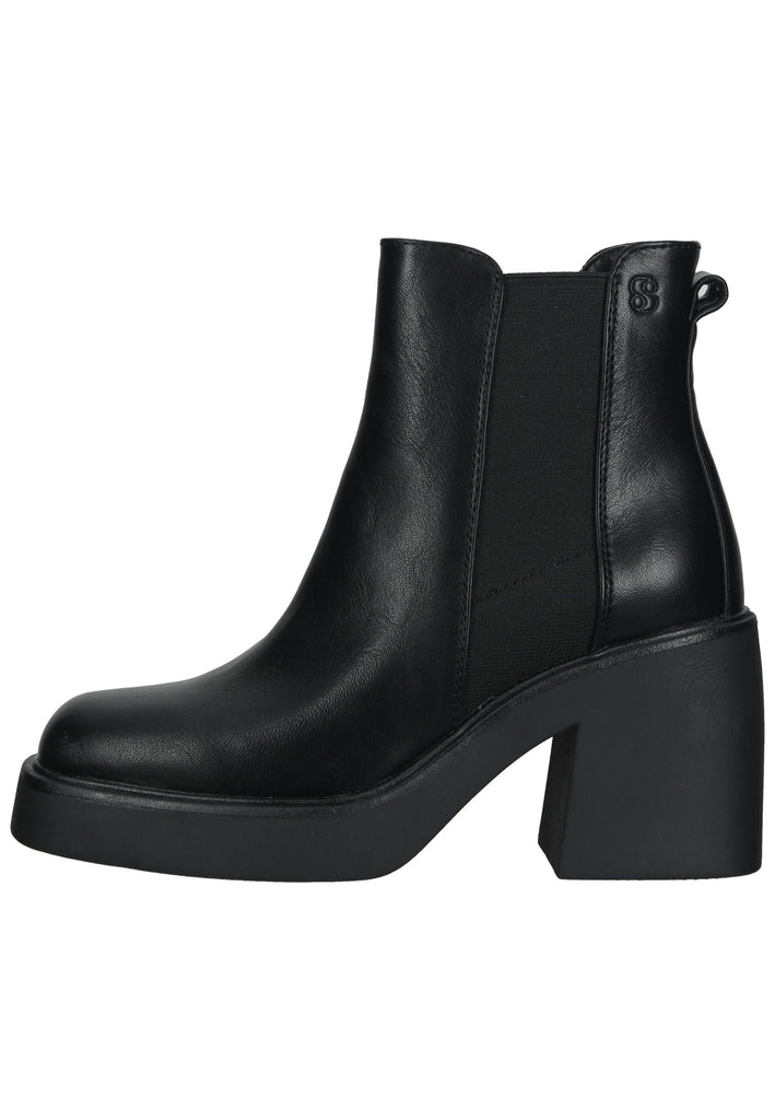 s.Oliver Stiefelette Lederimitat Schwarz