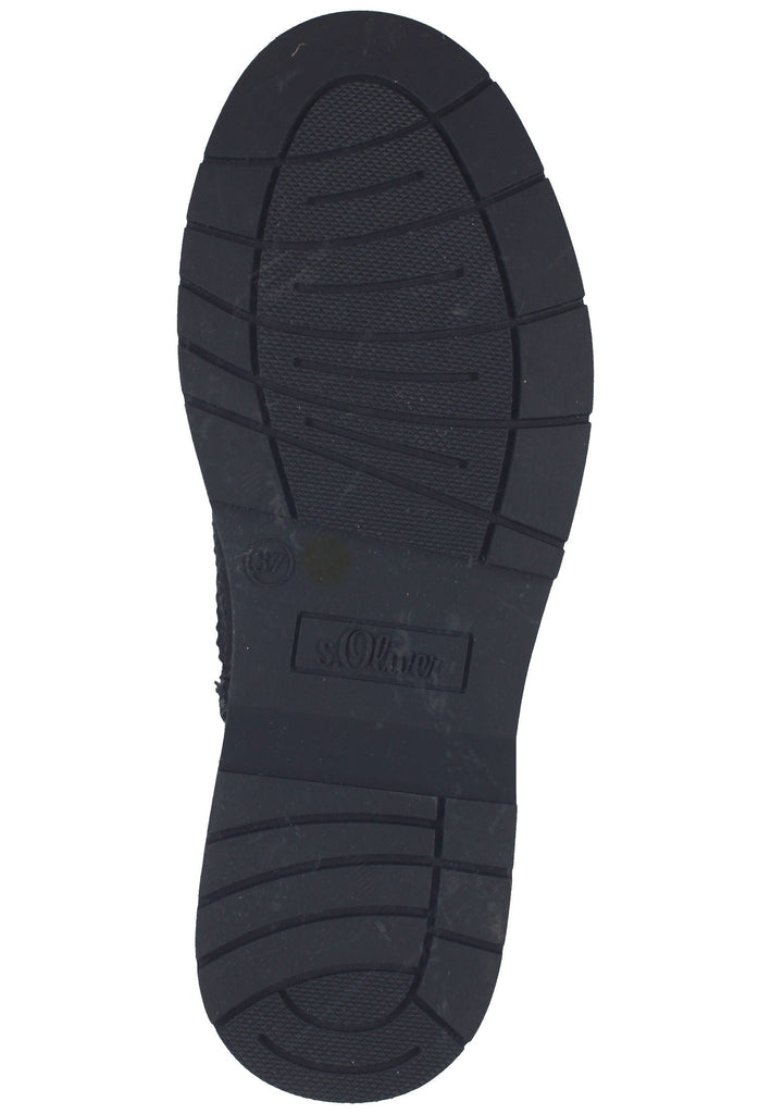 s.Oliver Stiefelette Lederimitat Schwarz