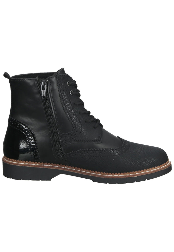 s.Oliver Stiefelette Lederimitat Schwarz