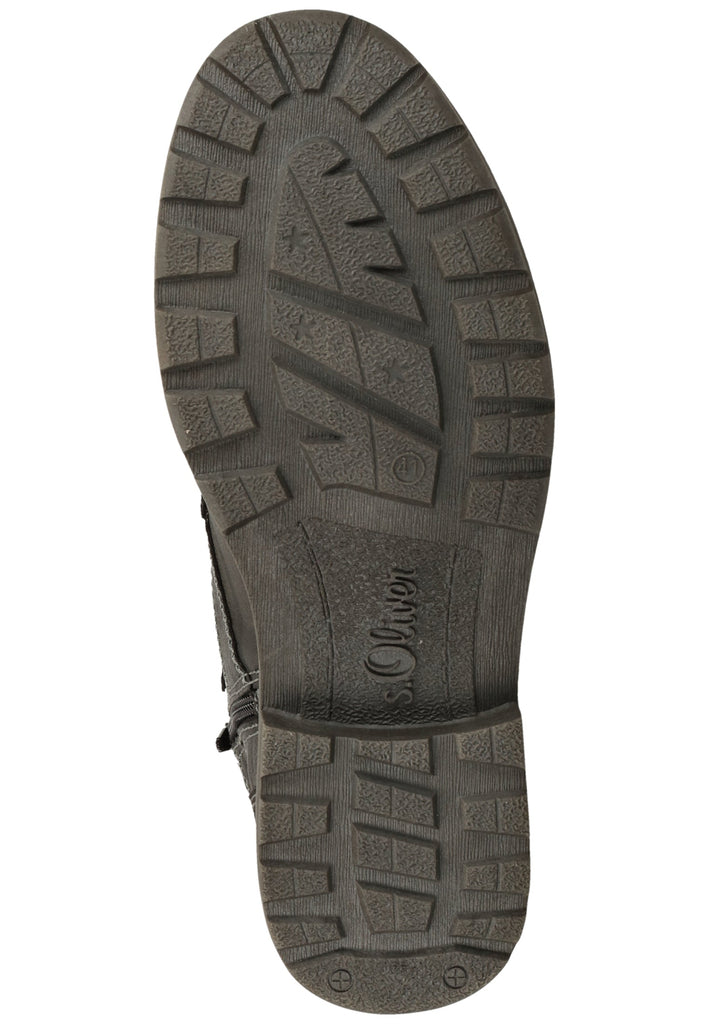 s.Oliver Stiefelette Lederimitat Schwarz