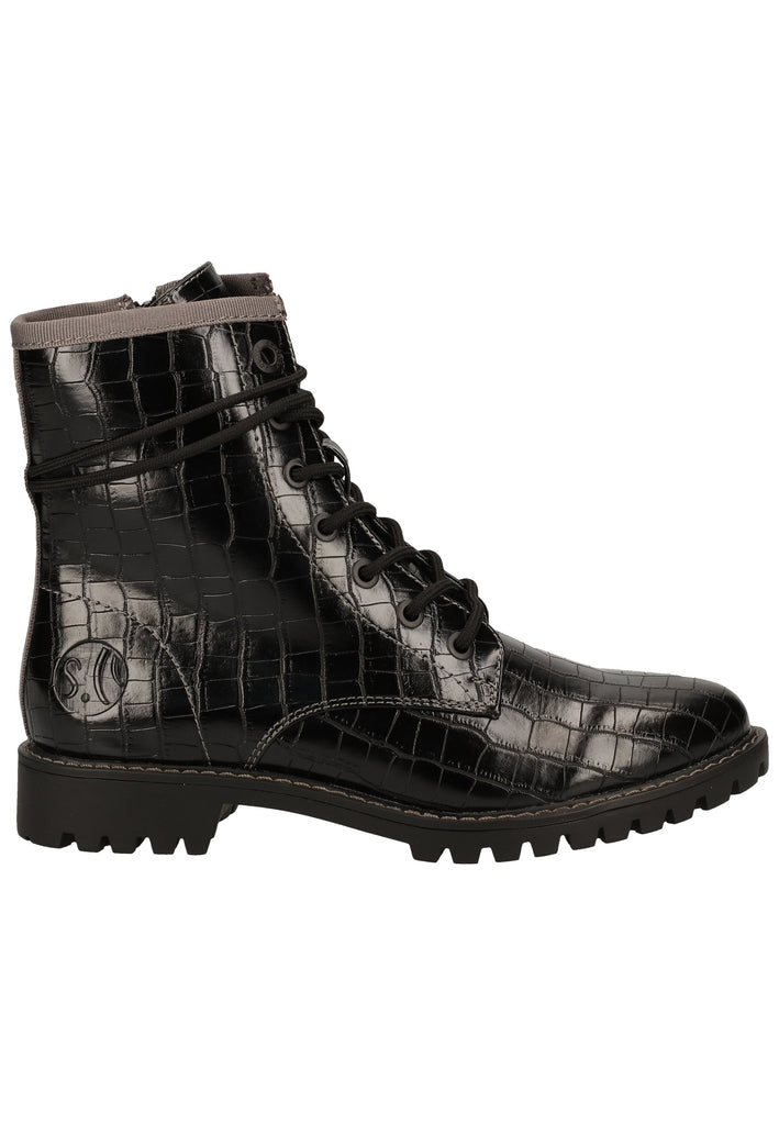s.Oliver Stiefelette Lederimitat Schwarz