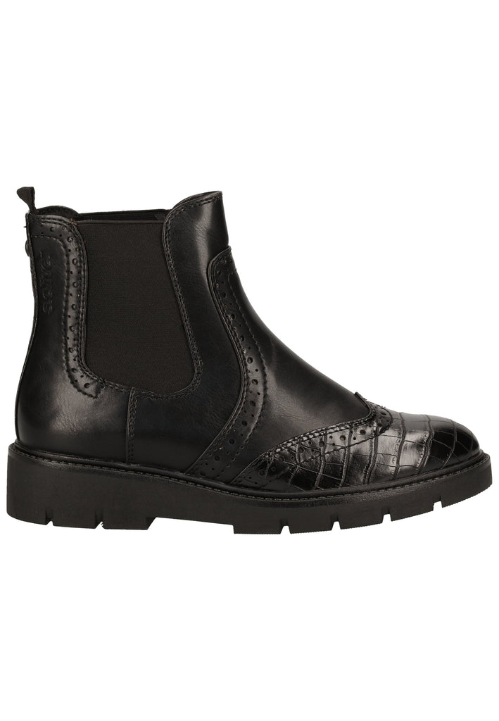 s.Oliver Stiefelette Lederimitat Schwarz