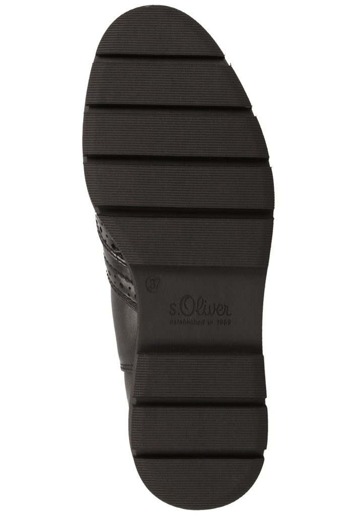 s.Oliver Stiefelette Lederimitat Schwarz