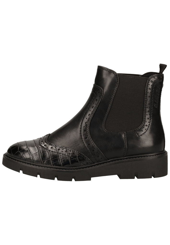 s.Oliver Stiefelette Lederimitat Schwarz