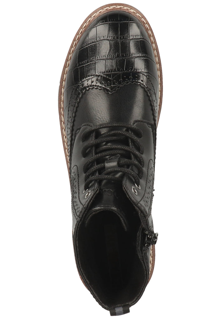 s.Oliver Stiefelette Lederimitat Schwarz