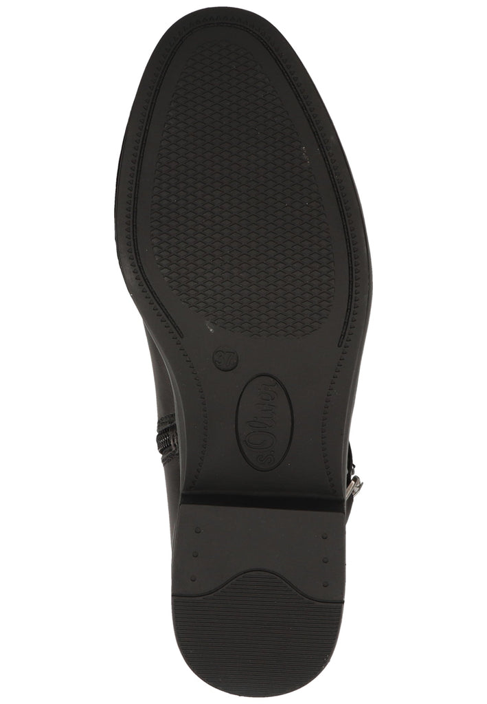 s.Oliver Stiefelette Lederimitat Schwarz