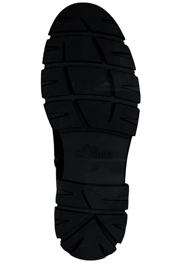 s.Oliver Stiefelette Lederimitat/Textil Black