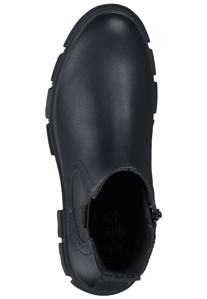 s.Oliver Stiefelette Lederimitat/Textil Black