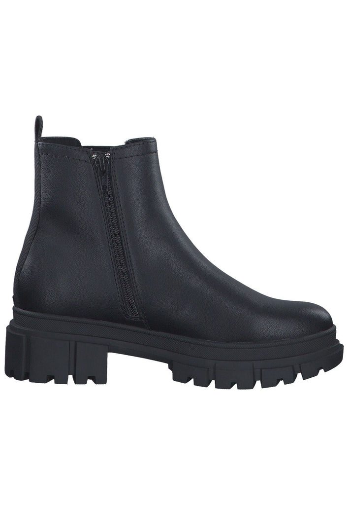 s.Oliver Stiefelette Lederimitat/Textil Black