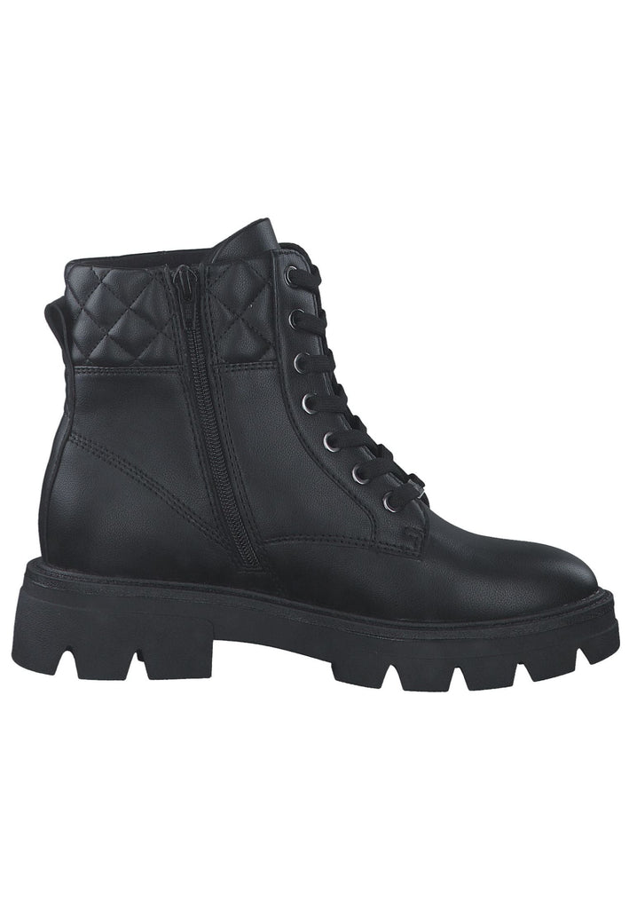 s.Oliver Stiefelette Lederimitat/Textil Black