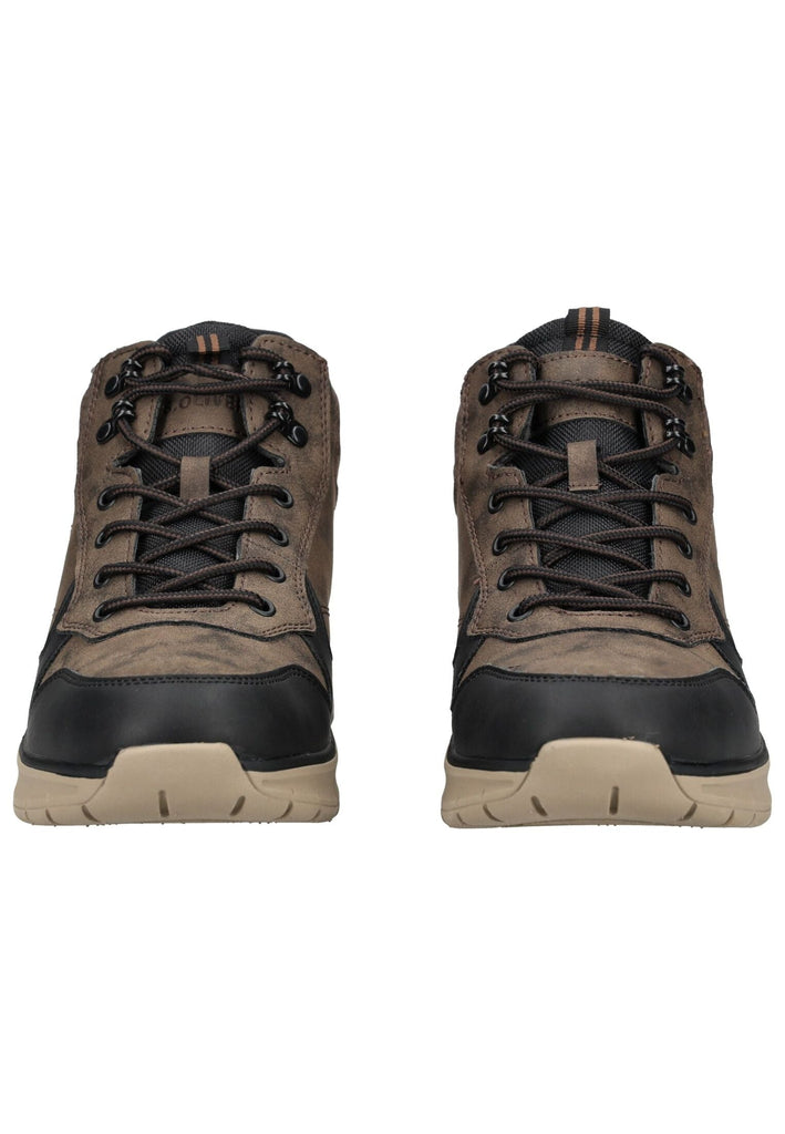 s.Oliver Stiefelette Lederimitat/Textil Braun/Schwarz Warmfutter