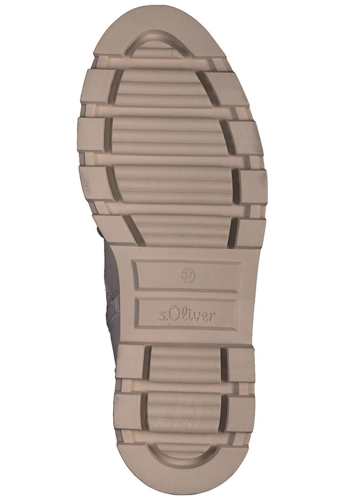 s.Oliver Stiefelette Lederimitat/Textil Cream