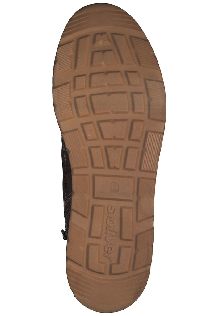 s.Oliver Stiefelette Lederimitat/Textil Dunkelbraun Warmfutter