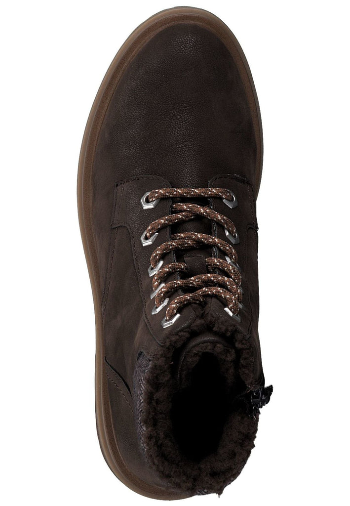 s.Oliver Stiefelette Lederimitat/Textil Dunkelbraun Warmfutter