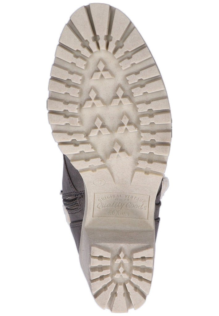 s.Oliver Stiefelette Lederimitat/Textil Graphit