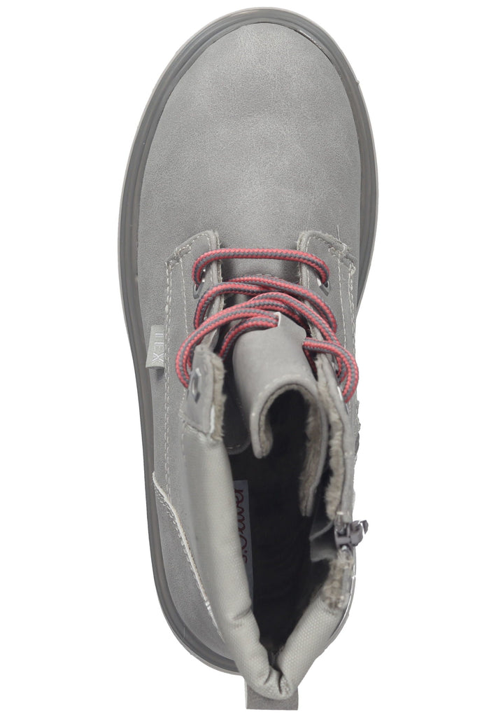 s.Oliver Stiefelette Lederimitat/Textil Grau