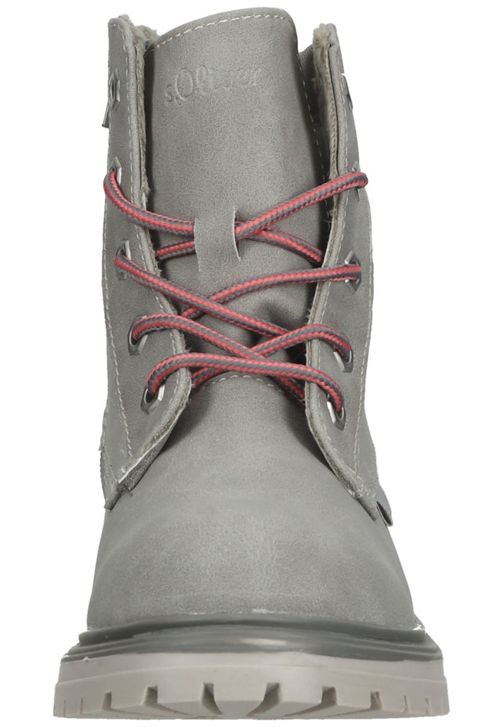 s.Oliver Stiefelette Lederimitat/Textil Grau